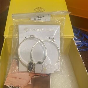Kendra Scott Silver and Black Earrings
